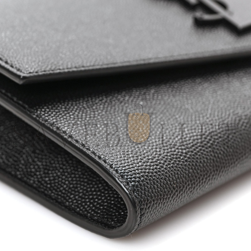 Y*L uptown chain wallet in grain de poudre embossed leather 6077881gf0u1000 (19*12*3cm)